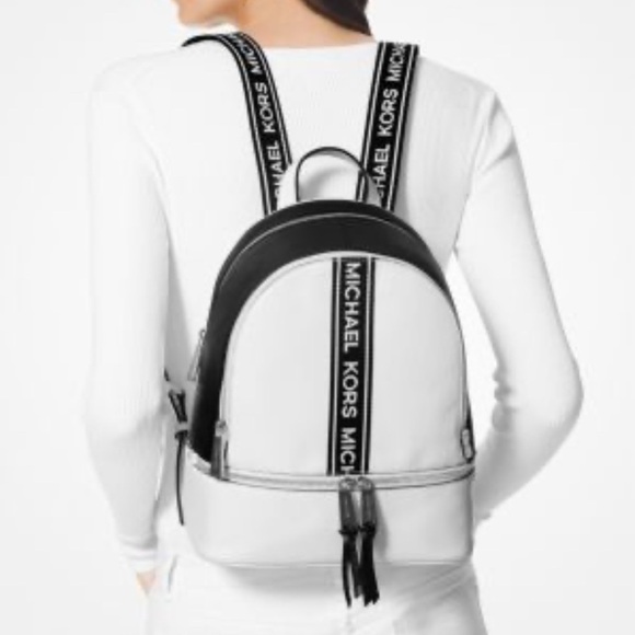 Rhea med logo tape Michael Kors Black and backpack - Picture 1 of 6